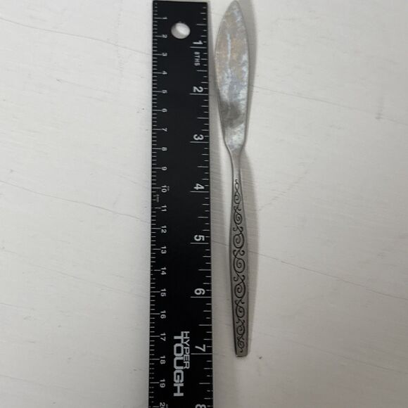 Gorham SPANISH SCROLL Stainless Butter Knife Burnished Glossy SilverwareFlatware - Picture 5 of 5